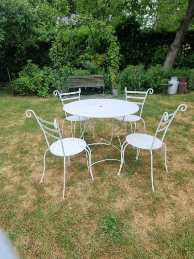 Frans brocant witte bistroset - Afbeelding 2