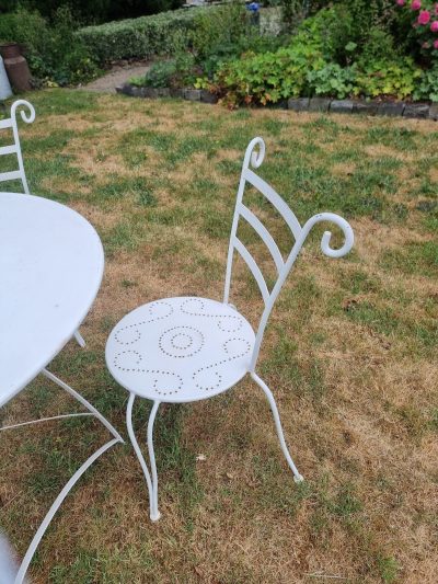 Frans brocant witte bistroset - Afbeelding 7