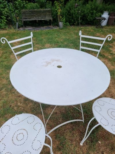 Frans brocant witte bistroset - Afbeelding 4