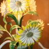V033 - Franse vintage bloemenlamp