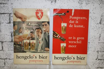 W149 - vintage reclameborden Hengelo's bier
