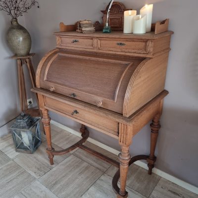 antiek eiken rolluikbureau secretaire