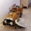 Vintage brandweer trapauto