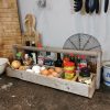 oude houten bak gereedschapsbak